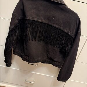 Fringe denim jacket